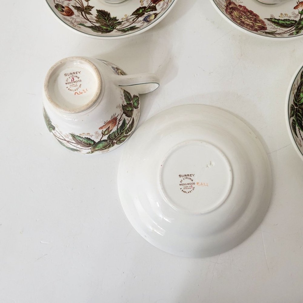Wedgewood Surrey of Etruria Cups and Saucers Eight Sets - Picture 4 of 13